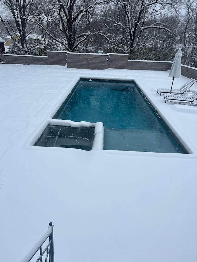 Pool in winter